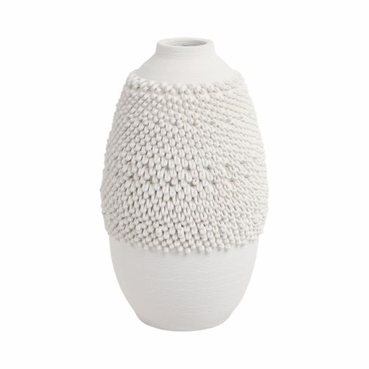 Arroyo 3d Printed Porcelain Vase, Ivory