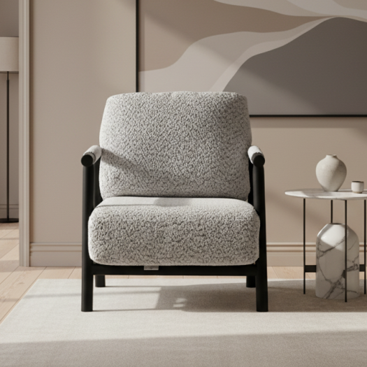 Arsenio Grey Accent Chair