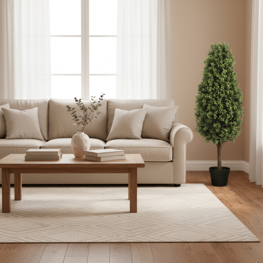 Artificial Buxus Oval Tree 120CM Outdoor