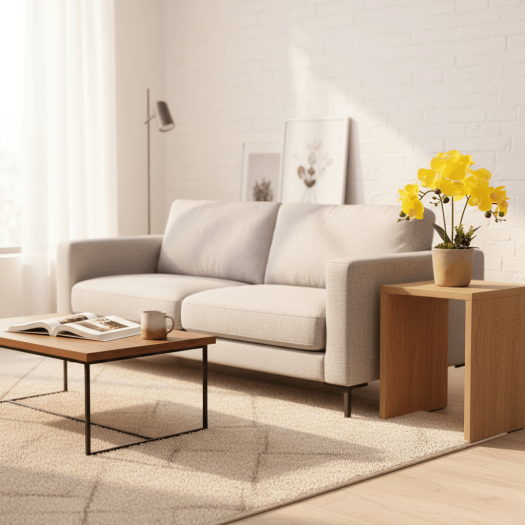 Artificial Potted Orchids 54CM Yellow