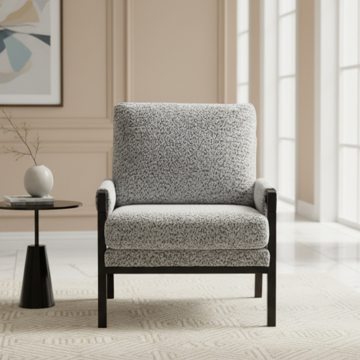 Atticus Grey Accent Chair