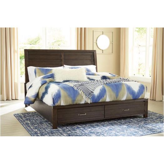 Darbry Queen Panel Bed with 2 Storage Drawers