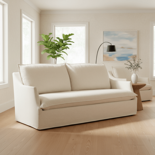 Baldwin Slipcovered Sofa (215cm)