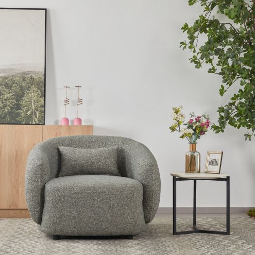 Barcelona dark grey Accent Chair (102CM)