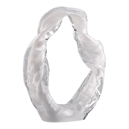 Sidon White Glass Sculpture