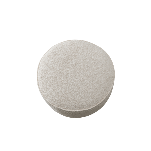 Beige Linen Ottoman W55.5xH44cm