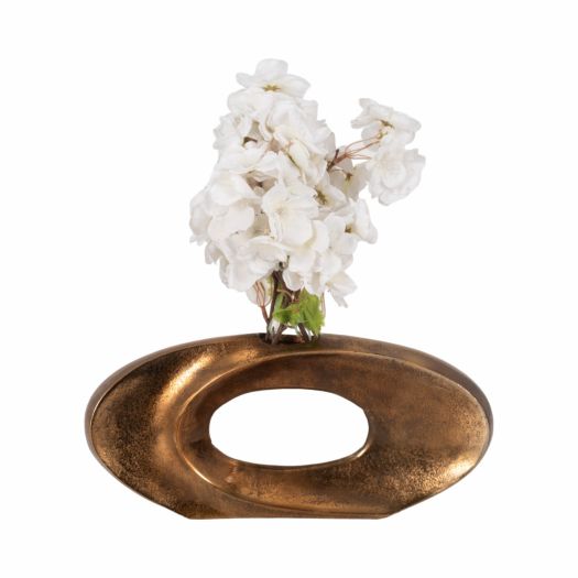 Belcove, Metal Cut-out Vase, Bronze