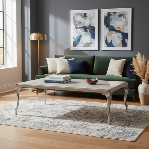 Bella Donna Rectangle Stone Top Cocktail Table