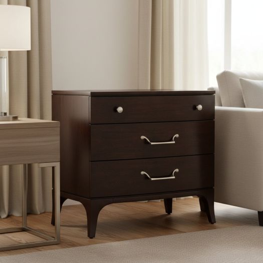 Bella Donna Three-Drawer Nightstand