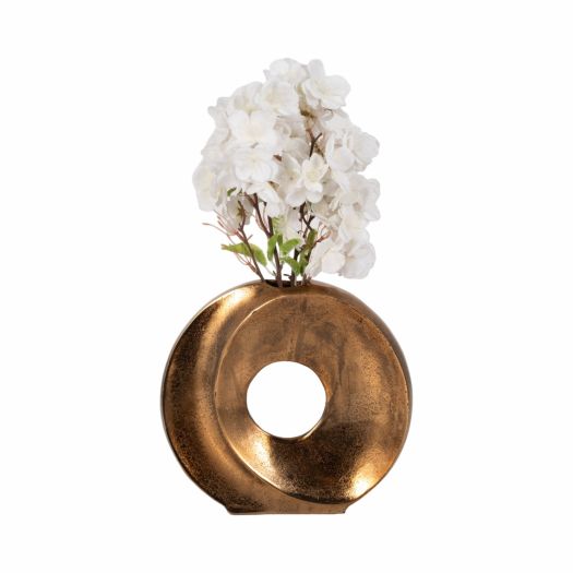 Belvine, Metal Cut-out Vase, Bronze
