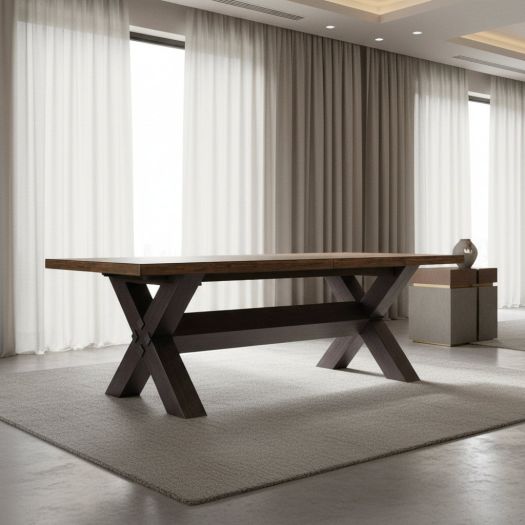 Big Sky Trestle Dining Table with 2-20in Leaves