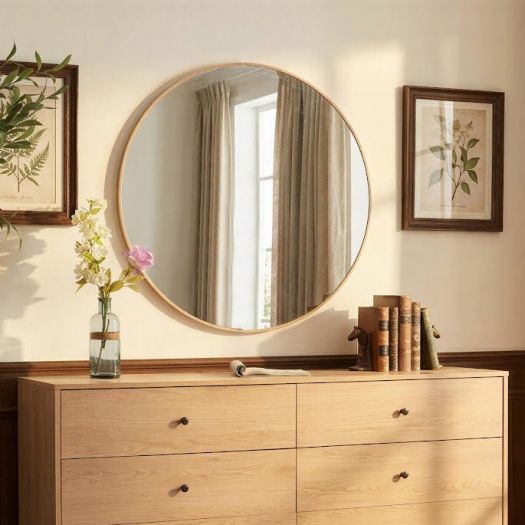 Bisque Brown Mirror