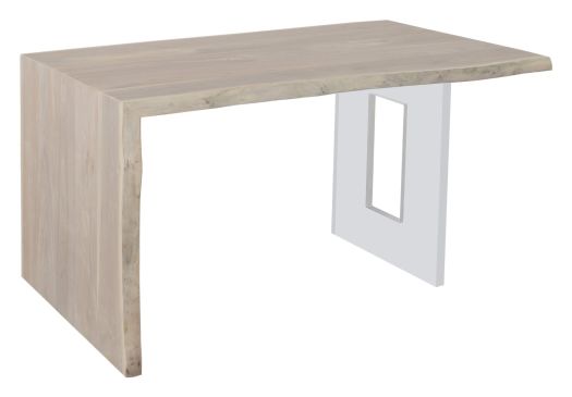 Blonde Crotch Cut Walnut 54 Waterfall Desk
