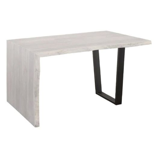 Blonde Crotch Cut Walnut 54 Waterfall Desk - T-BE54-WD