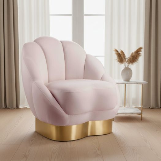 Bloom Blush Velvet Chair