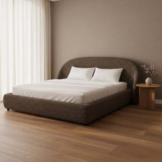 Boho Brown Tweed King bed 180 cm matress