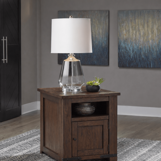 Budmore End Table with USB Ports & Outlets