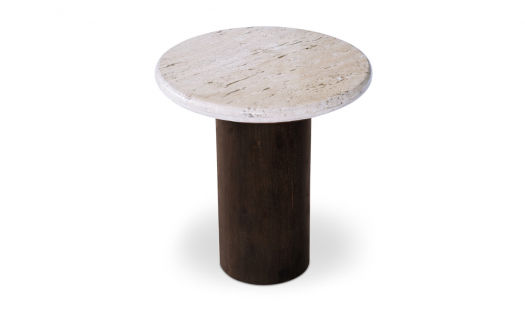 Landon Accent Table Beige Travertine