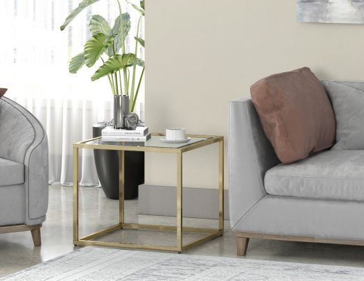Glass SQUARE SIDE TABLE