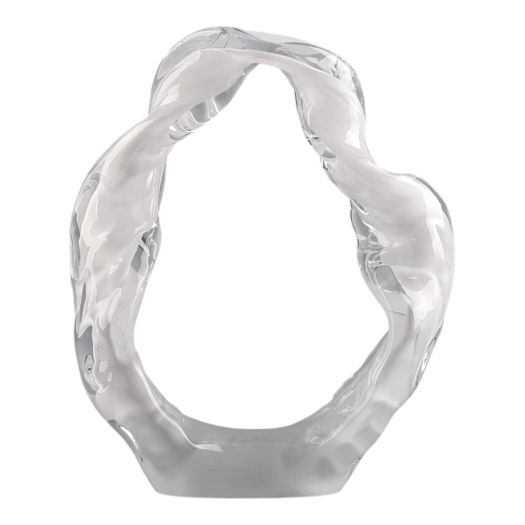 Sidon White Glass Sculpture