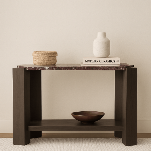 Calla Console table - Red Marble