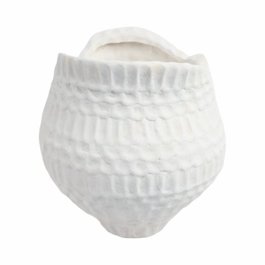 callan 3d Printed Porcelain Vase, Ivory
