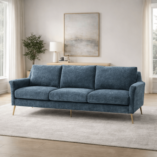 Cambridge Slate Velvet 3 Seater Sofa