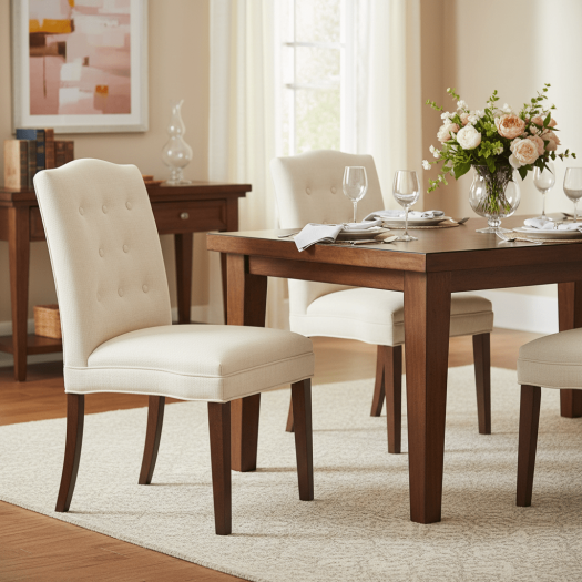 Camel Short Back Armless Stack Chair