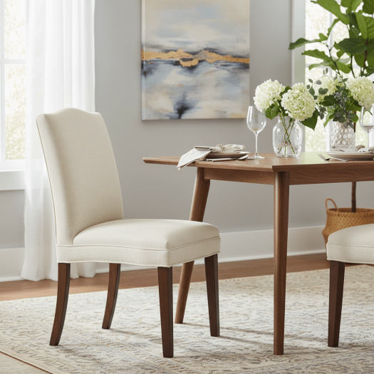 Camel Short Back Armless Stack Chair