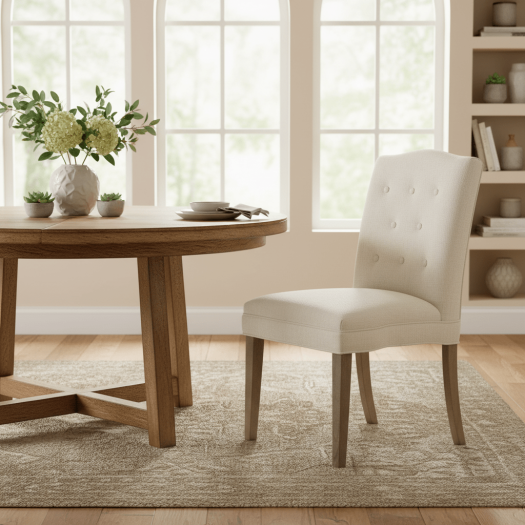 Camel Short Back Armless Stack Chair