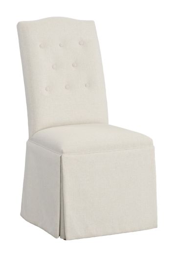 Camel Tall Back Skirted Dining Chair