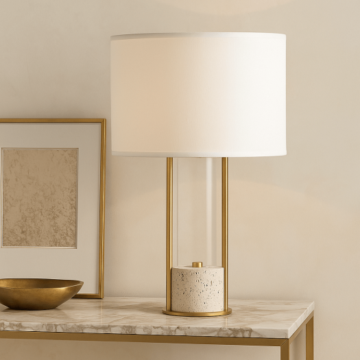 Canyon Travertine table lamp