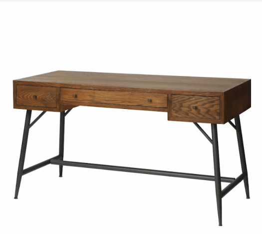 Nolan Burnished Oak Desk