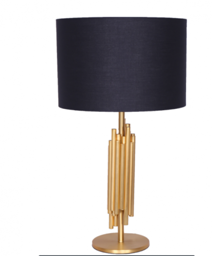 METAL 27" MULTI TUBE TABLE LAMP, GOLD