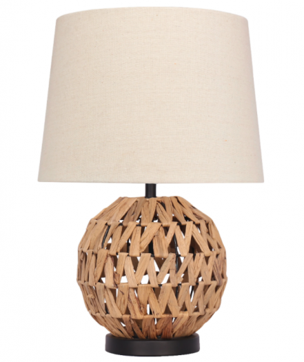 RATTAN 25" PUMPKIN TABLE LAMP