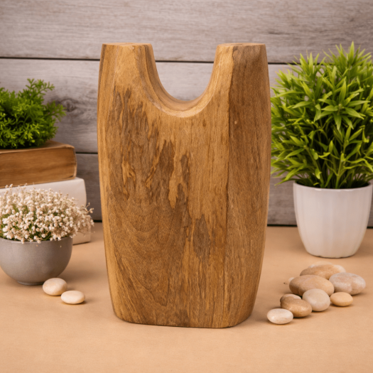 Carved Wood Vase