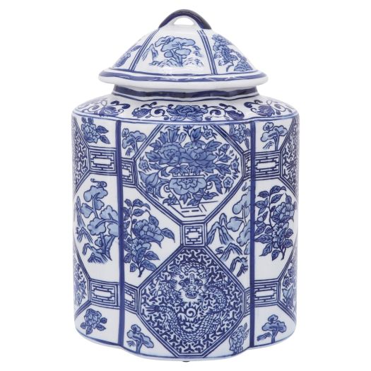 CER, 14H OCTAGON JAR, BLUE