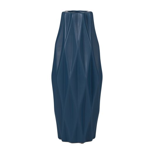 CER, 16 FLUTTER VASE, DARK BLUE