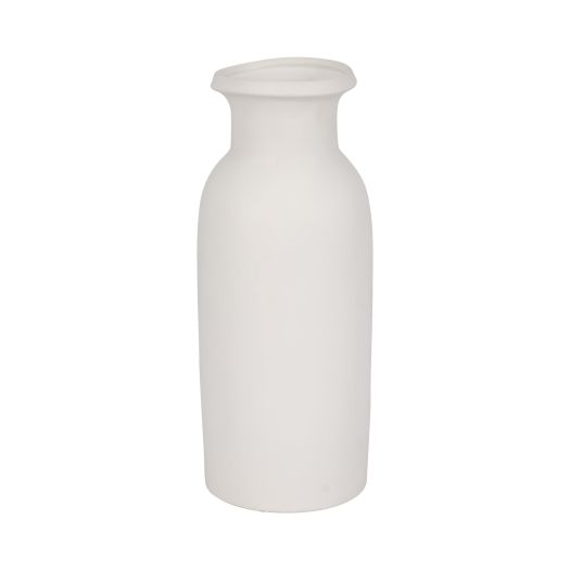 CER, 16H TALL SLIM VASE, WHITE