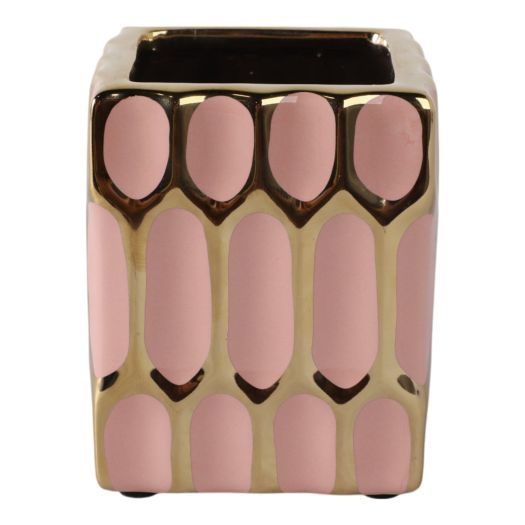 Cer, 4h Pen Holder, Blush/gold