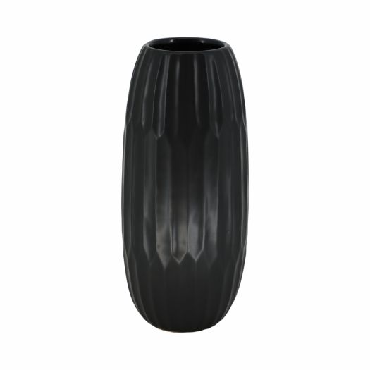 CERAMIC 16 VASE , BLACK