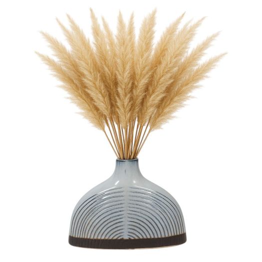 CERAMIC HALF DOME ARCH VASE, BLUE