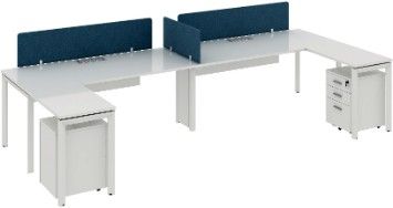 Single side 2 pax main workstation with side return