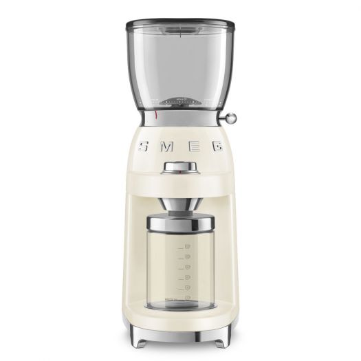 Smeg 50’s Retro Style Coffee Grinder, 8 Functions for Up to 12 Cups, 30 Grind Settings, Cream