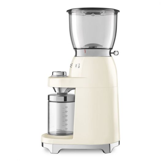 Smeg 50’s Retro Style Coffee Grinder, 8 Functions for Up to 12 Cups, 30 Grind Settings, Cream