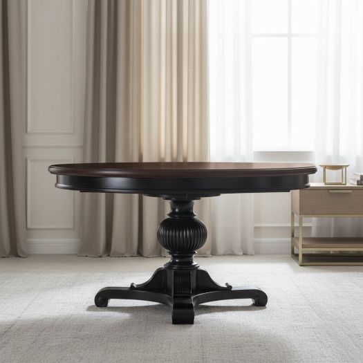 Charleston Round Pedestal Dining Table with 1-20in Leaf