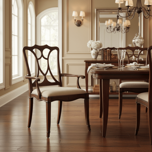 Charleston Upholstered Seat Arm Chair