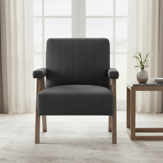 Chopstick dark grey accent chair