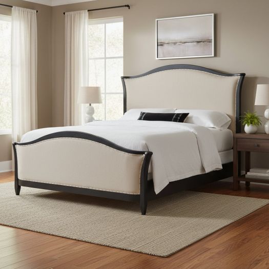 Ciao Bella Cal King Upholstered Bed- Black