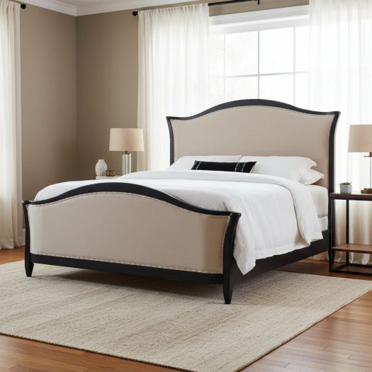 Ciao Bella King Upholstered Bed- Black